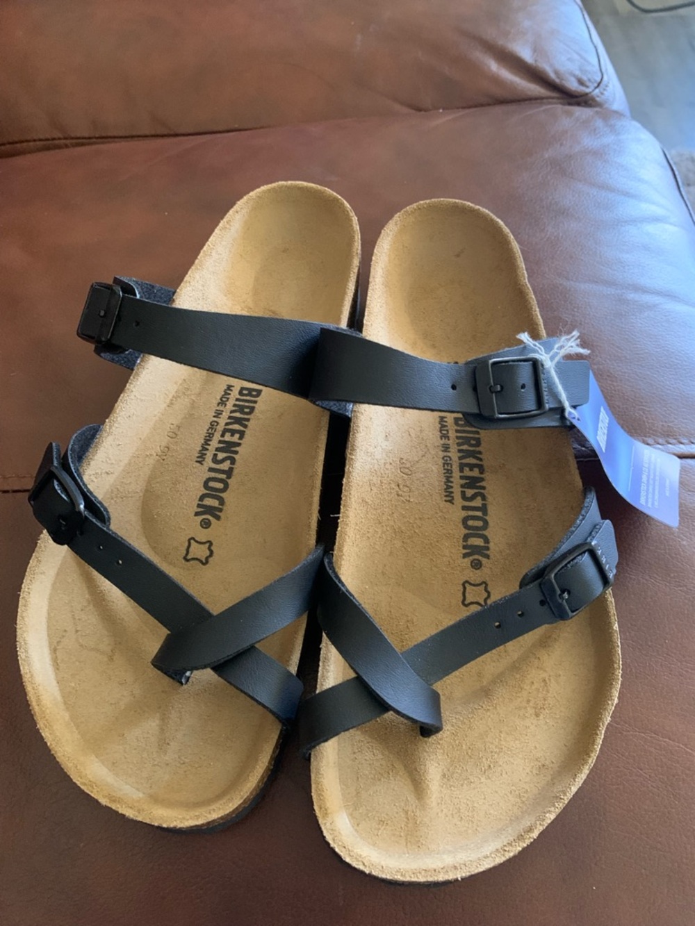 Birkenstock Black Cross-Strap Mayari Sandals